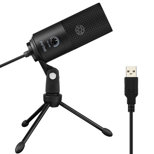 [MCRF-00006888] Microfono USB De Condensador FIFINE K669B - Cardioide Para PC, PS4, Mac - Para Streaming - Podcast - Twitch. (Black)