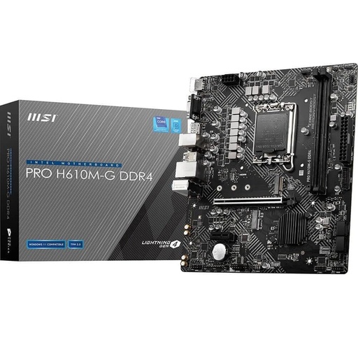 [TJM-00006576] Tarjeta Madre MSI PRO H610M-G DDR4 LGA 1700 Intel H610 SATA 6Gb/s Micro ATX Intel Motherboard