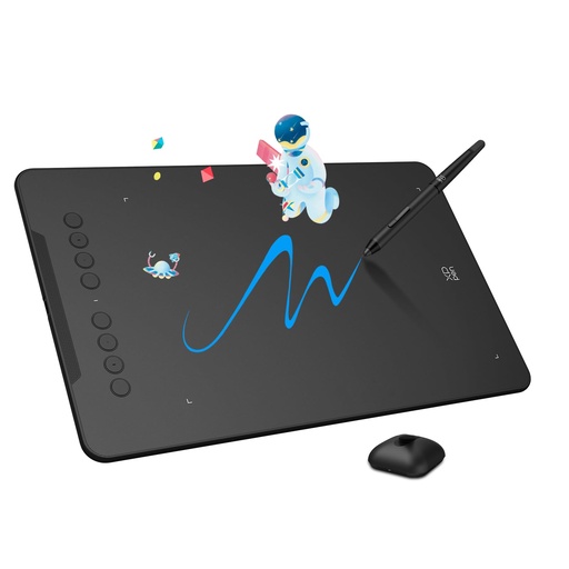 [TDG-00010544] XPPen - Tableta de dibujo Deco 01 V3 actualizada, 16384 niveles de presión sin batería, tableta gráfica OSU de 10 x 6 pulgadas, 8 teclas de acceso rápido para arte digital, enseñanza, almohadilla