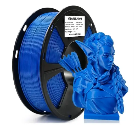 [FILA-00013226] GIANTARM Filamento para Impresora 3D, 0.5 kg de Filamento PLA Azul, Precisión Dimensional de 1.75 mm +/- 0.03 mm, Filamento para Impresión 3D Azul 