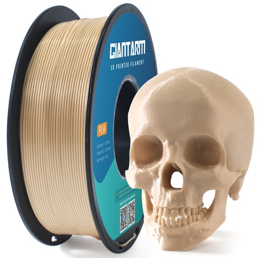 [FILA-00013227] GIANTARM Filamento de impresora 3D, filamento PLA blanco hueso, carrete de 2.2 libras, precisión de dimensión de 0.069 pulgadas +/- 0.001 pulgadas, filamento de impresión 3D