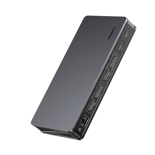 [EAL-00013235] UGREEN Estación de acoplamiento USB C, DisplayLink 9 en 1, Revodok Pro 209, base de monitor dual 4K a 60hz para MacBook y Windows con 2 DP y 2 HDMI, puertos de datos USB C y USB-A de 10 Gbps, 100 W PD 