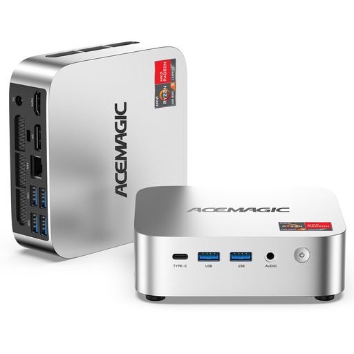 [PC-00013243] ACEMAGIC K1 Mini PC AMD Ryzen 4300U 16GB DDR4 1TB SSD Mini Computadoras (Turbo 3.7GHz), Win 11 Pro Radeon 4K Triple Display Computadoras de escritorio 3.2USB-C Max 28W, VESA GbE/WiFi/BT Educación/Negocios Oficina 