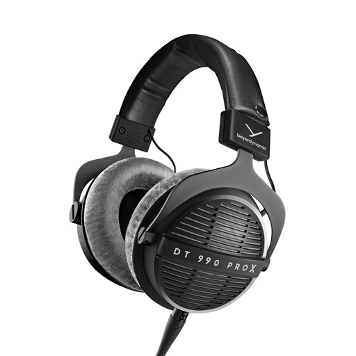 [PR-00099] Beyerdynamic DT 990 Pro X - Audífonos de diadema para estudio con cable para mezcla, masterización y edición (abiertos) con cable desmontable, fabricados a mano en Alemania (48 ohmios, negro) 