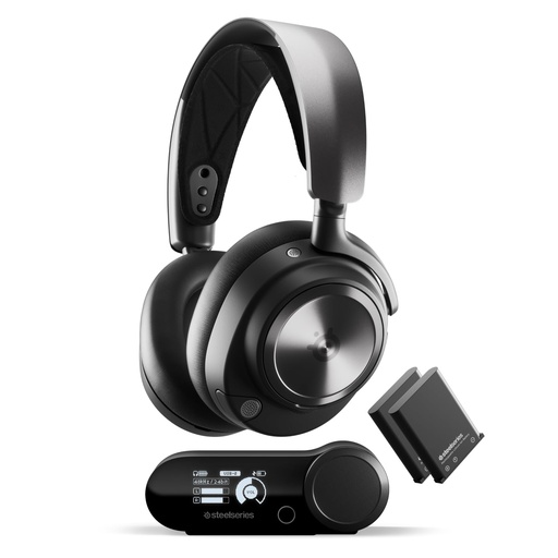 [PR-00107] SteelSeries Arctis Nova Pro Wireless Multi-System Gaming Headset - Premium Hi-Fi Drivers - Active Noise Cancellation - Infinity Power System - ClearCast Gen 2 Mic - PS5, PS4, PC, Switch, Mobile 