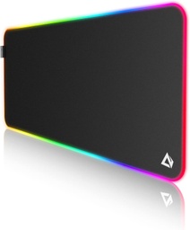 [MOUP-00009457] EASEMO Alfombrilla de mouse para juegos, RGB, XXL grande (35.4 x 15.75 x 0.16 pulgadas) con 7 colores LED, 11 modos de iluminación