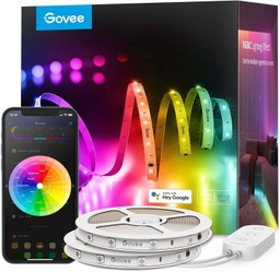 [LUC-00010535] Govee Tira de luces LED RGBIC de 30 metros, luces LED inteligentes que funcionan con Alexa y Google Assistant