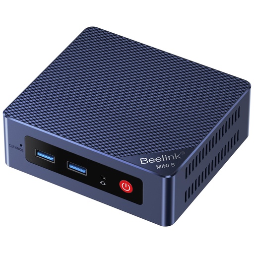 [PR-00225] Beelink Mini S12 N95 Mini PC, Intel Alder Lake-N95 (12ª Gen)(hasta 3.4 GHz) 12 GB DDR4 512 GB NVMe SSD, Mini Computadora Dual LAN 2.5G Soporta USB3.2, Pantalla Dual HDMI 4K@60Hz, Servidor Doméstico/Firewall de Red.