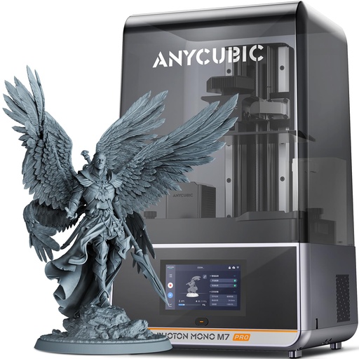 [PR-00254] ANYCUBIC Photon Mono M7 PRO - Impresora 3D de resina de 14 K, impresión rápida de 6.693 in/h, pantalla LCD mono de 10.1 pulgadas con fuente COB LighTurbo 3.0, función de calefacción dinámica, volumen de construcción de 8.77 x 4.96 x 9.05 pulgadas
