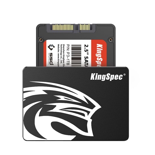 [PR-00315] KingSpec 512 GB 2.5 SSD SATA III Interno - 550 MB/s de lectura, 520 MB/s de escritura con 3D NAND Flash, para actualización de portátil y PC de escritorio 
