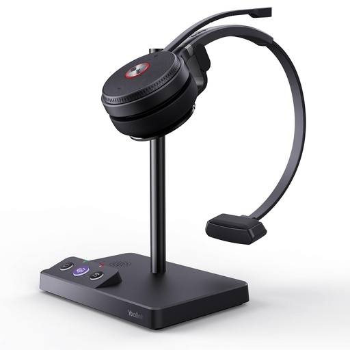 [ADIO-00009043] Auriculares Inalámbricos Mono Yealink WH62 para equipos de Microsoft, DECT inalámbricos con 2 micrófonos de cancelación de ruido para teléfono IP y PC