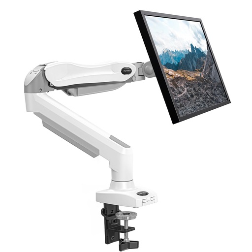 [BM-00009370] Base Para Monitor HUANUO a GAS Para Monitor 17" a 32" - Hasta 8Kg - (Blanca)